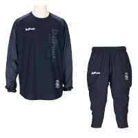 ハーフジップピステジャケット上下セットNAVY