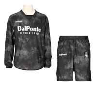 昇華長袖プラクティスシャツ上下セットBLACKxGRAY+BLACKxGRAY