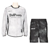 昇華長袖プラクティスシャツ上下セットWHITExGRAY+BLACKxGRAY