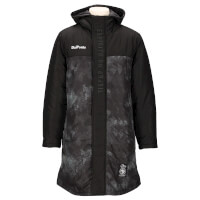 昇華中綿セミロングコートBLACKxGRAY