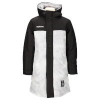 昇華中綿セミロングコートWHITExGRAY