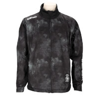 極暖トレーニングジャージジップスタンドカラーBLACKxGRAY