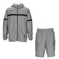 ドライスウエットパーカー+ドライスウェットハーフパンツ上下セットH.GRAY+H.GRAY