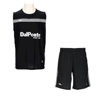 【ジュニア】エアライトノースリーブプラシャツ+エアライトプラクティスパンツ上下セットBLACK+BLACK