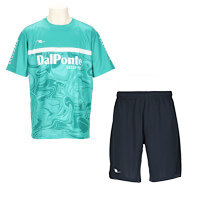 【ジュニア】昇華プラシャツ・パンツセットE.GREEN+NAVY