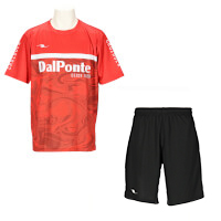 昇華プラシャツ・パンツセットRED+BLACK