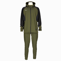 裏起毛ウォームジップフーディ+裏起毛ウォームパンツ上下セットD.OLIVE+D.OLIVE