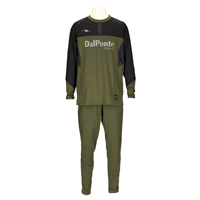 裏起毛ウォームプラシャツ+裏起毛ウォームパンツ上下セットD.OLIVE+D.OLIVE