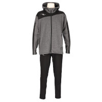 裏起毛ウォームジップフーディ+ウォームパンツ上下セットH.GRAY+BLACK