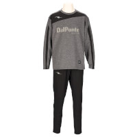 裏起毛ウォームプラシャツ+ウォームパンツ上下セットH.GRAY+BLACK