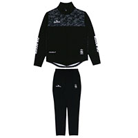 スタンドジップジャージ&テーパードパンツ上下セットBLK+BLK