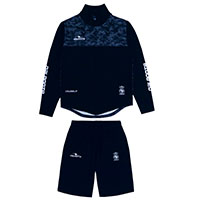 スタンドジップジャージ&ハーフパンツ上下セットNVY+NVY