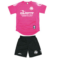 ドットプラクティスシャツ&パンツ上下セットPNK+BLK