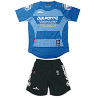 ボーダープラクティスシャツ&パンツ上下セットBLU+BLK