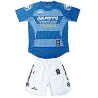 ボーダープラクティスシャツ&パンツ上下セットBLU+WHT