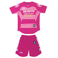 ボーダープラクティスシャツ&パンツ上下セットPNK+PNK