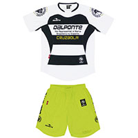 ボーダープラクティスシャツ&パンツ上下セットWHT×NVY+F.YEL