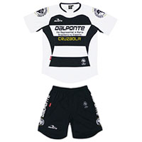 ボーダープラクティスシャツ&パンツ上下セットWHT×NVY+NVY