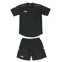 ダブルパイピングゲームシャツ&パンツ上下セットBLK+BLK