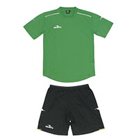 ダブルパイピングゲームシャツ&パンツ上下セットGRN+BLK