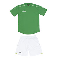 ダブルパイピングゲームシャツ&パンツ上下セットGRN+WHT