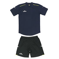 ダブルパイピングゲームシャツ&パンツ上下セットNVY+BLK