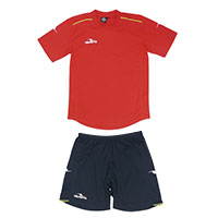 ダブルパイピングゲームシャツ&パンツ上下セットRED+NVY