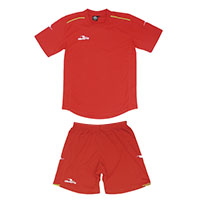 ダブルパイピングゲームシャツ&パンツ上下セットRED+RED