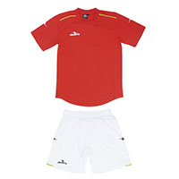 ダブルパイピングゲームシャツ&パンツ上下セットRED+WHT