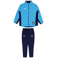 裏付きナイロンウインドブレーカージャケット&スリムストレッチパンツ上下セットBLU+NVY