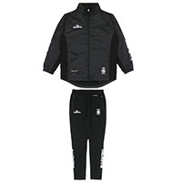 裏付きナイロンウインドブレーカージャケット&スリムストレッチパンツ上下セット　ジュニアBLK+BLK