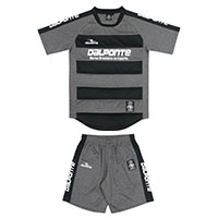 ボーダープラクティスシャツ&パンツ上下セットBLK+BLK