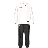 ウインドブレーカートップ+ウインドブレーカーパンツ上下セットWHITE+BLACK