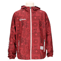 バンダナ柄昇華フードピステジャケット（メッシュあり）WINE