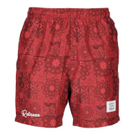 バンダナ柄昇華ピステハーフパンツ（メッシュあり）WINE