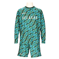 フォリアロングスリーブプラシャツ+プラクティスパンツ上下セットGREEN+GREEN