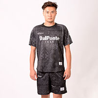 バンダナ柄プラクティスシャツ&パンツ上下セットBLK+BLK