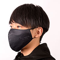 霜降り柄不織布入りマスクBLK