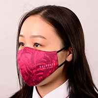 ボタニカル柄不織布入りマスクPNK