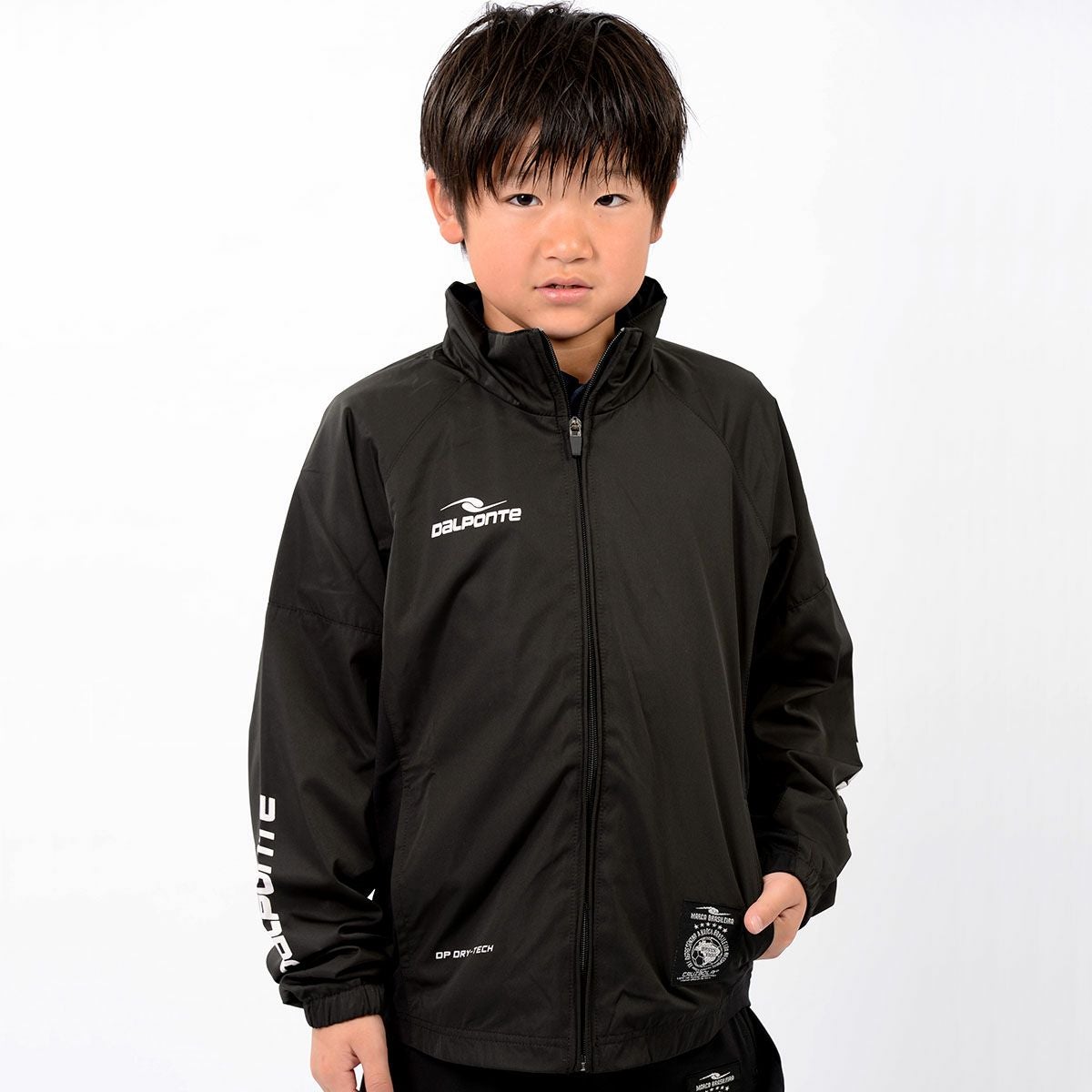 裏付きナイロンウインドブレーカージャケット ジュニアBLK | DALPONTE